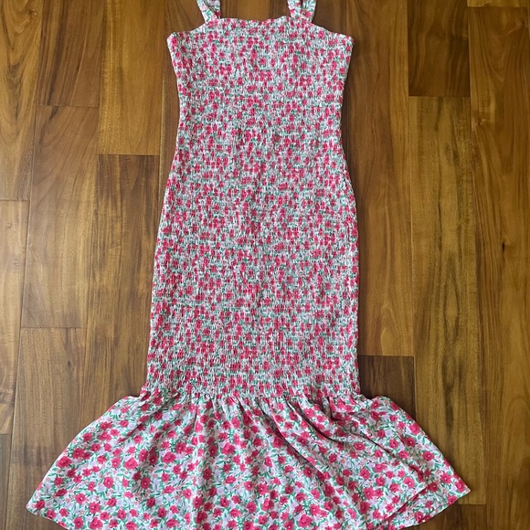 PrettyGarden Floral Pink Midi Tank Dress - Picture 1 of 1